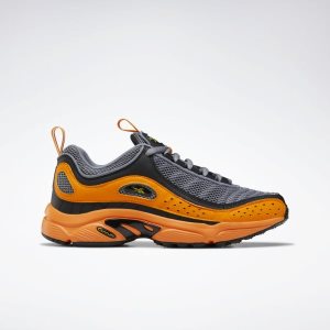 Reebok Daytona DMX II Turnschuhe Damen - Schwarz/HellOrange/HellOrange - DE 743-NEQ